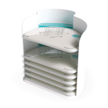 25 bolsas de almacenamiento leche materna con organizador apilable
