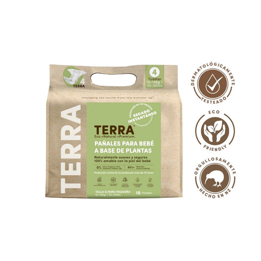 Pañales Terra Biodegradables Talla G 18 unidades